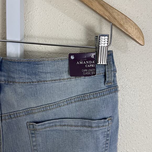 NWT Gloria Vanderbilt Amanda Capri Crop Jeans Womens Size 4 - Picture 4 of 8